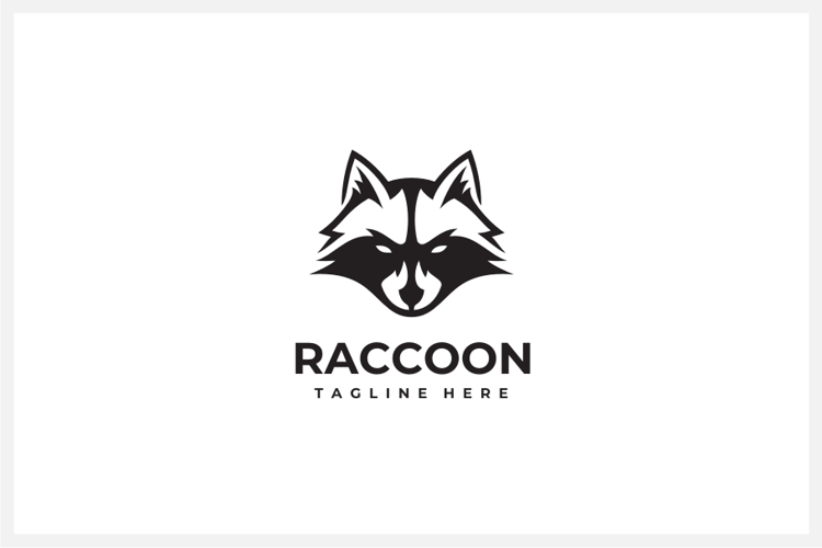 Raccoon Head Logo Design Vector Illustration