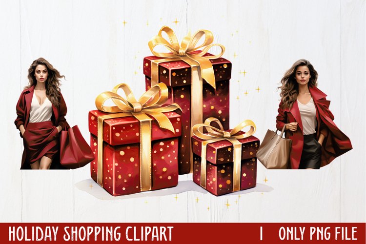 Christmas Shopping Clipart Image 19