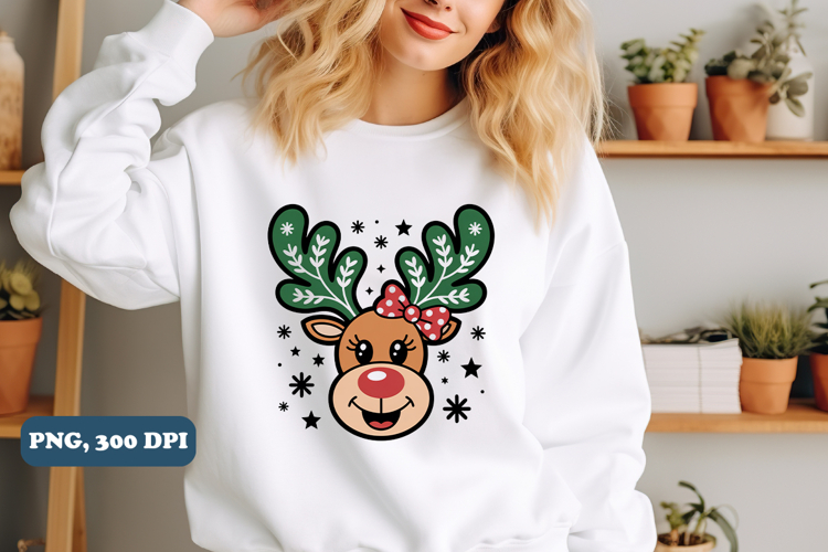 Christmas Reindeer PNG Sublimation design