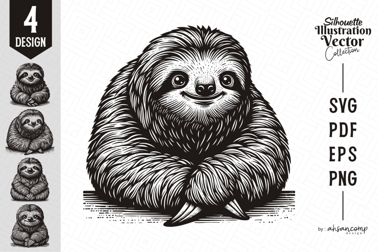 Cute Sloth Vector Illustration