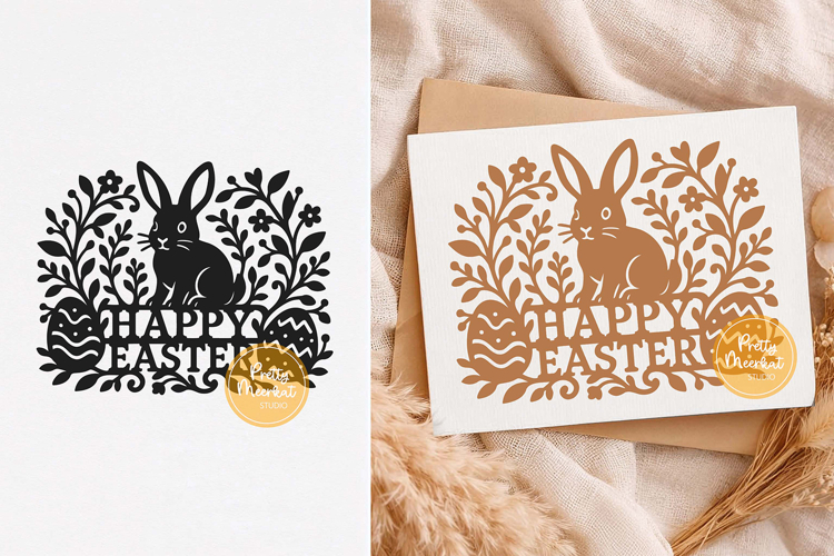 Happy Easter svg, Easter svg, Easter Bunny Silhouette