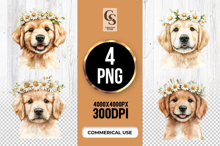 Golden Retriever Clipart Image 5