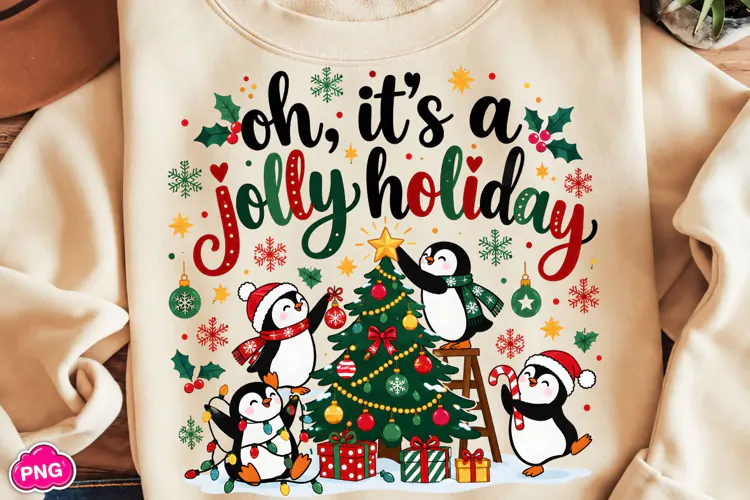 Oh, It's Jolly Holiday PNG, Funny Christmas PNG, Christmas