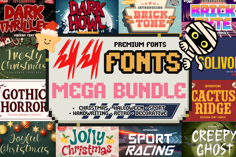 44 Fonts Mega Bundle