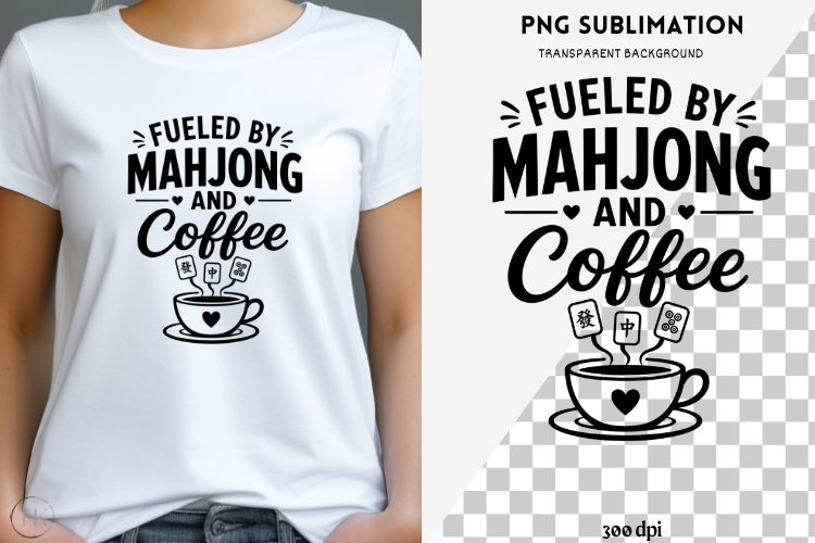 Mahjong quote png design for T-shirts