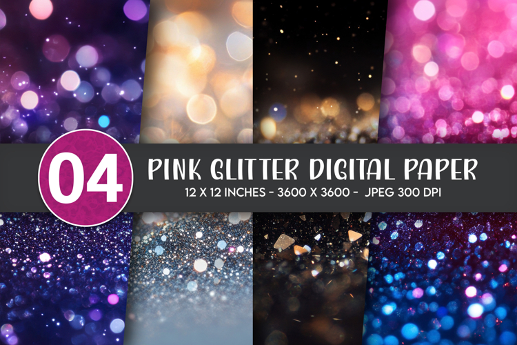 Pink Glitter Digital Paper