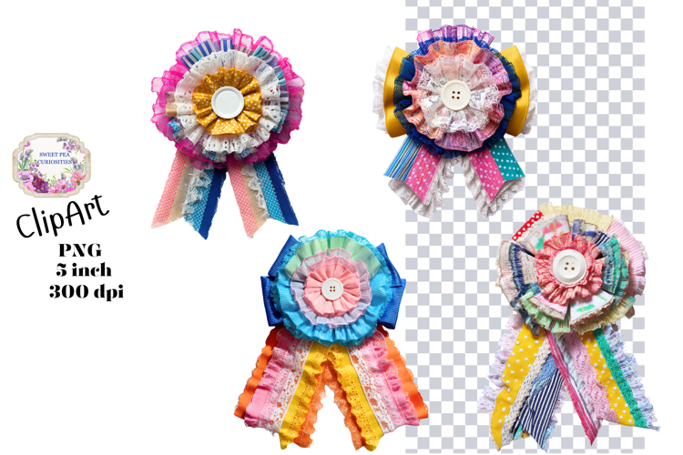 Bows, Ribbon, Lace , Clipart, Ephemera, PNG, Junk Journal