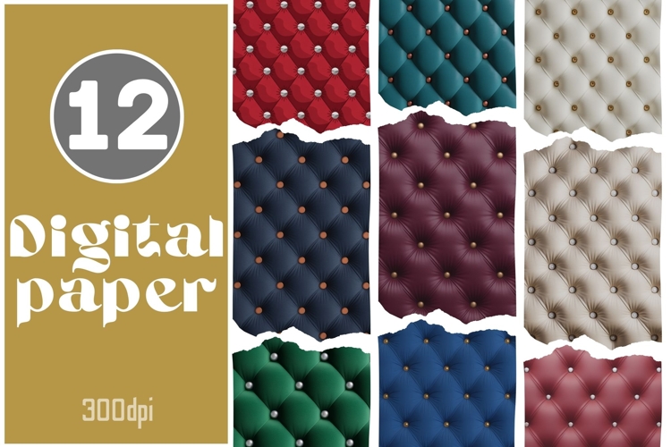 Tufted Leather Digital Paper Pack
