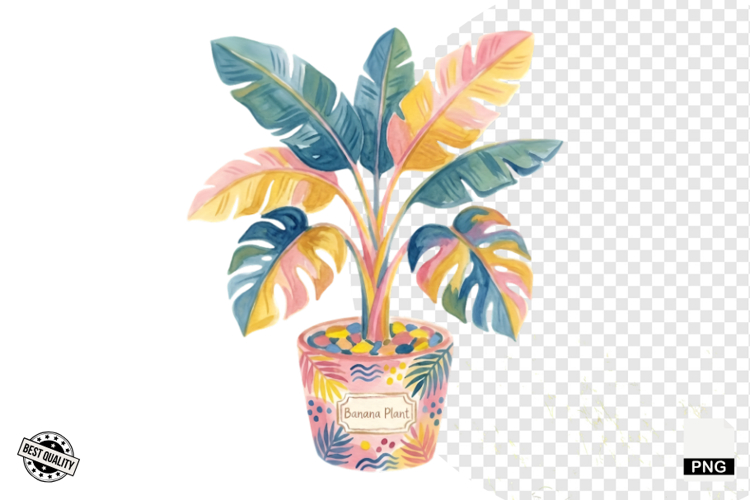 Charm Summer Houseplant Clipart example image 1