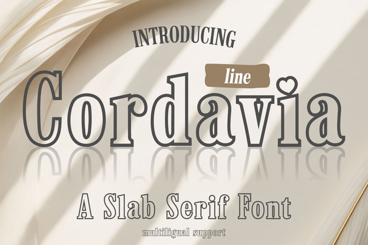 Cordavia Line Font | Slab Serif Outline Typeface