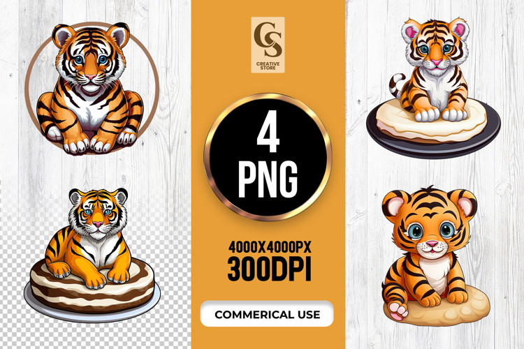 Cute Tiger Clipart Image 24