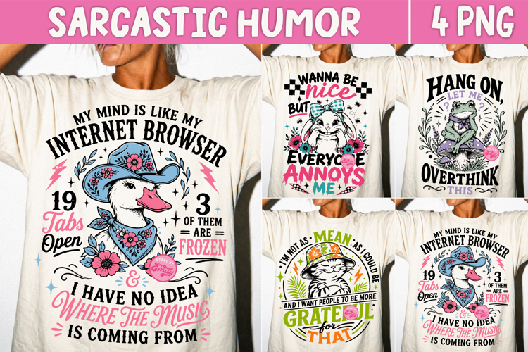 Trendy Sarcastic Humor PNG, Savage Retro Meme Sublimation