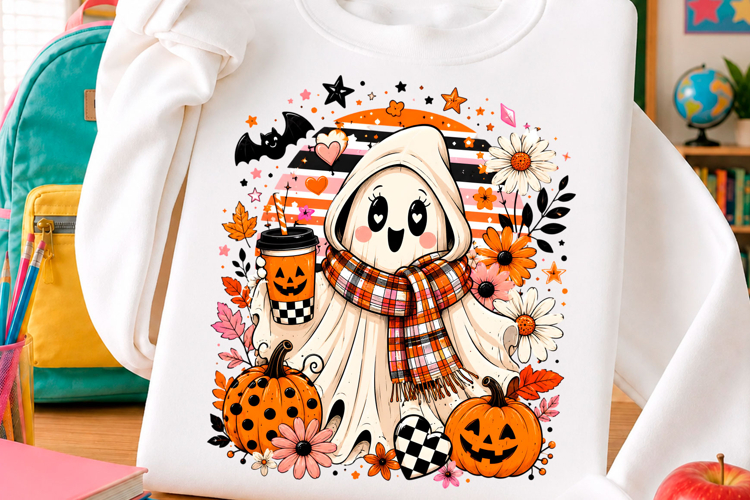 Ghostface Fall Coffee Png, Halloween Png