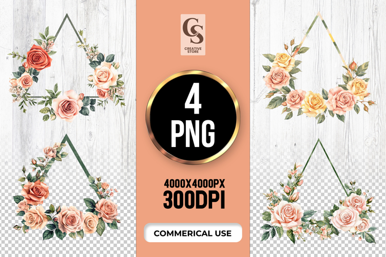 Watercolor Rose Clipart Image 7