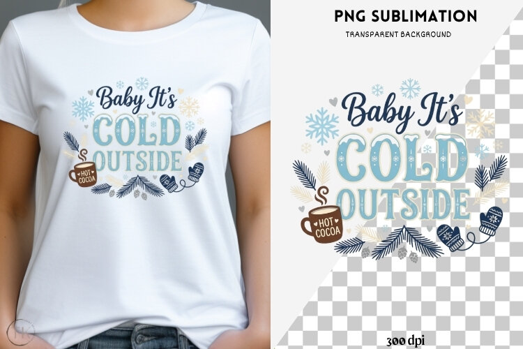 Winter phrases png design for T-shirts example image 1