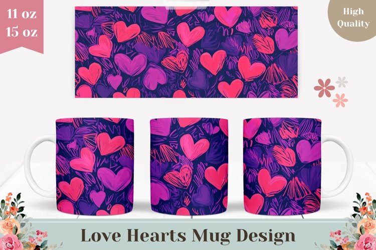 Pink Hearts Clipart Image 15