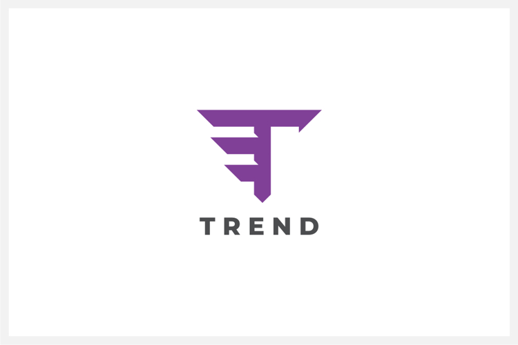Trend Letter T Logo Design Vector