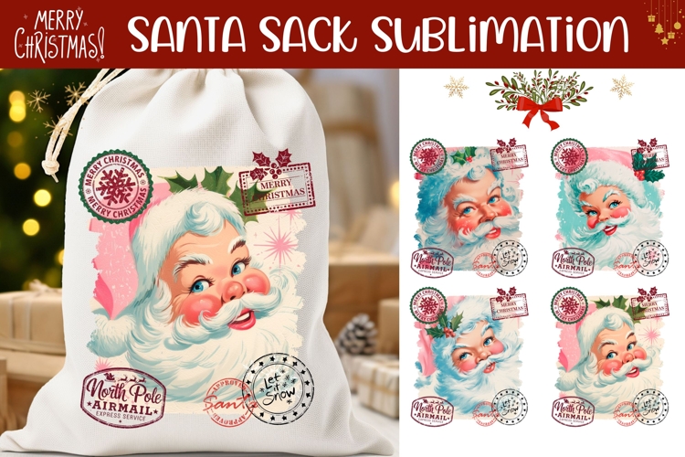 Vintage Santa Claus Santa Sack, Kids Santa Sack Designs