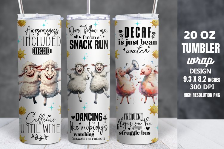 Funny Quotes 20oz Skinny Tumbler Sublimation example image 1