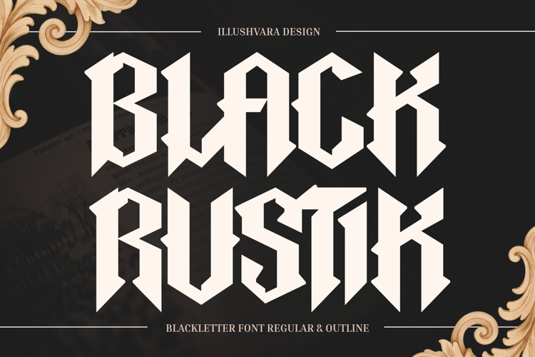 Black Rustik - Blackletter Halloween Font