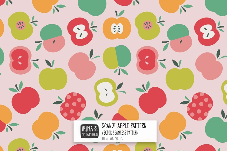 SCANDI APPLE SEAMLESS PATTERN