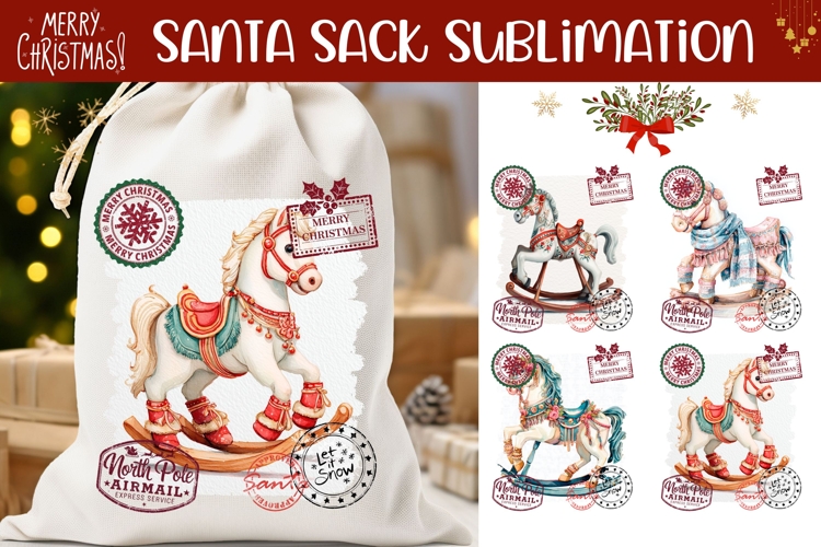 Christmas Horse Santa Sack, Toy Horse Santa Sack Designs