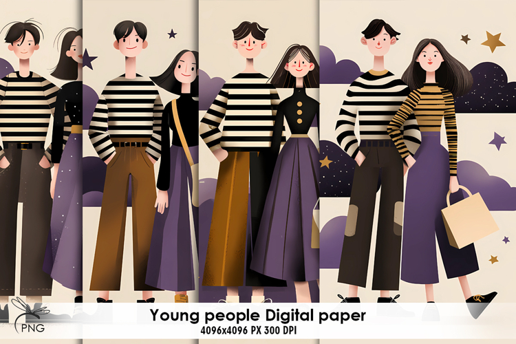 Young people digital paper