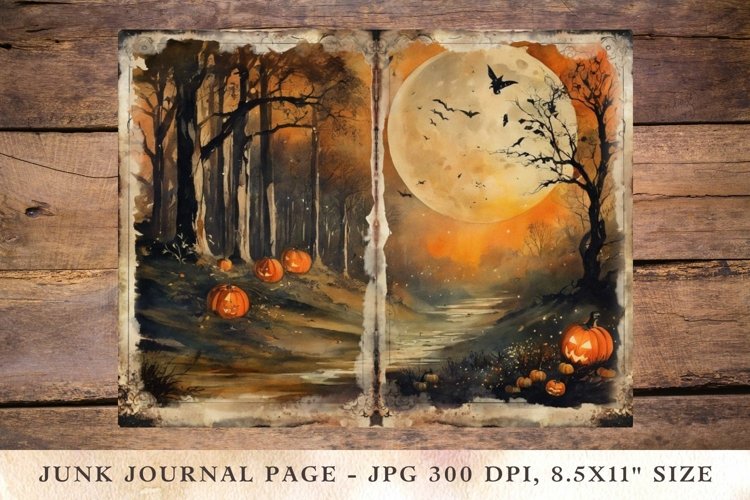 Printable Junk Journal Pages halloween 32 example image 1