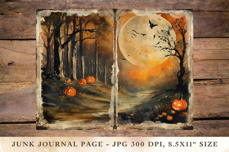 Printable Junk Journal Pages halloween 32