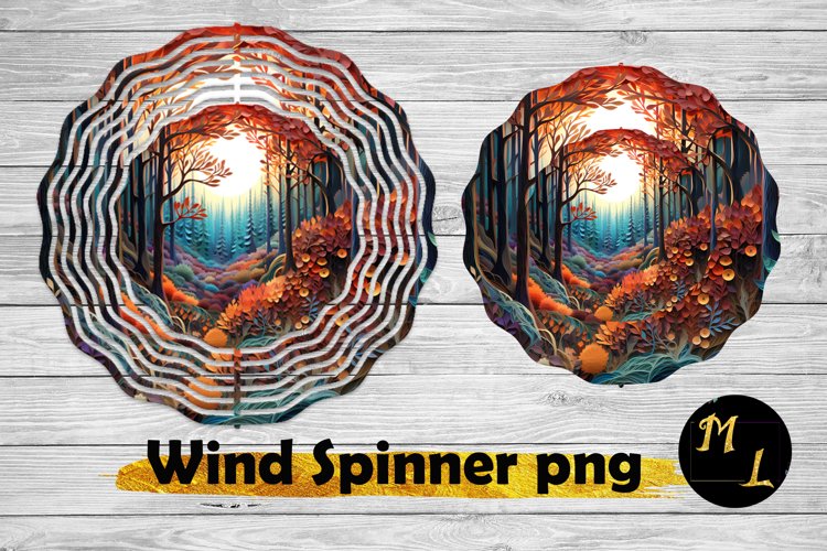 Forest Wind Spinner design,Autumn forest Wind Spinner example image 1