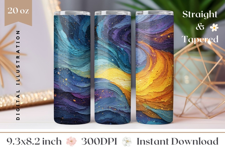 Abstract Tumbler Wrap, Art Tumbler Sublimation