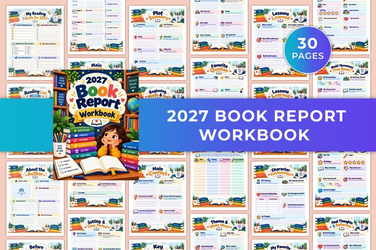 Internal Example Workbook 2027 Book Report Workbook Kdp interiors