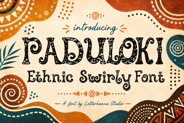 Paduloki : The Playful Ethnic Swirly Font Youll Love