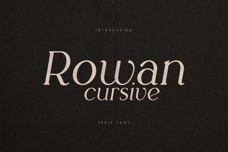 Rowan Cursive Elegant Serif Font with Italic Style