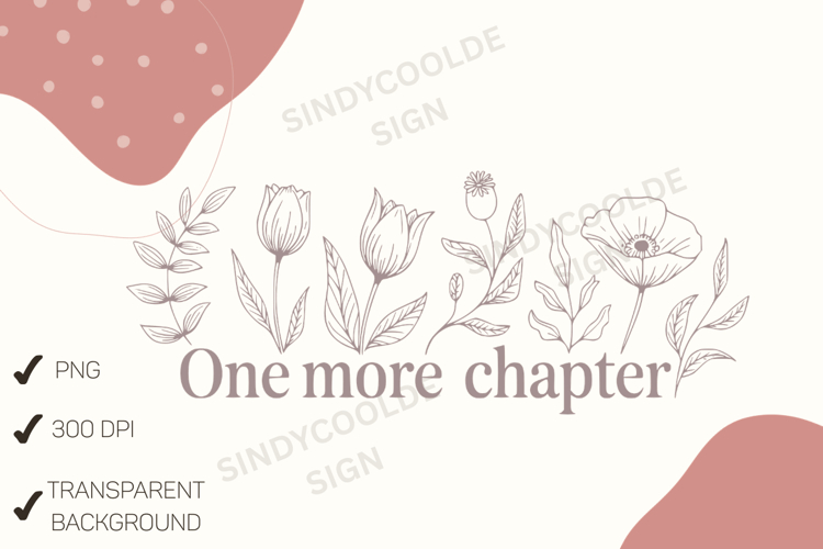 One More Chapter Line Art