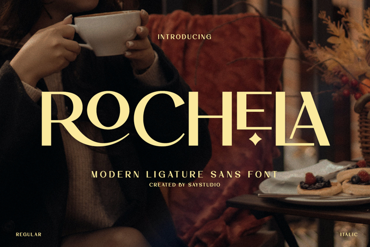 Rochela - Luxury Ligature Sans Serif Font