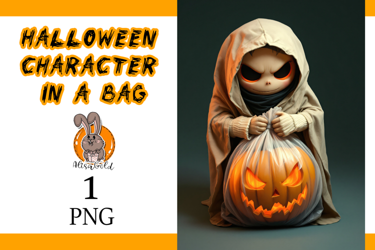 Halloween character in a bag