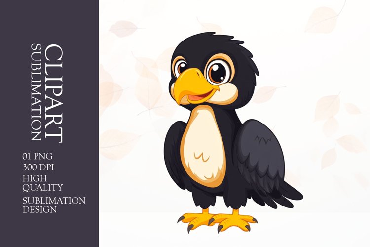 Cute baby bald eagle clipart sublimation png