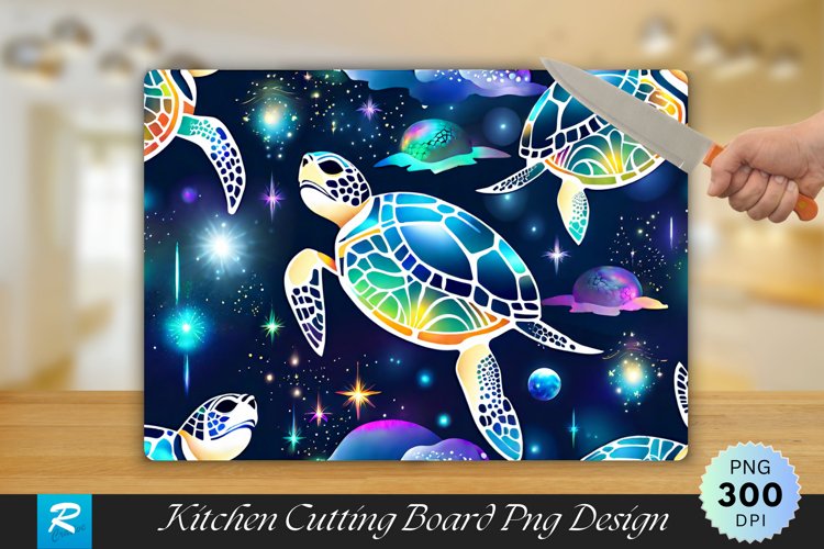 Turtles Cutting Board Sublimation Design