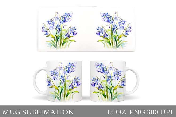 Flowers Mug Wrap Design. Flowers Mug Sublimation example image 1