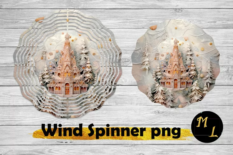 Christmas Tree Wind Spinner ,3d Christmas sublimation