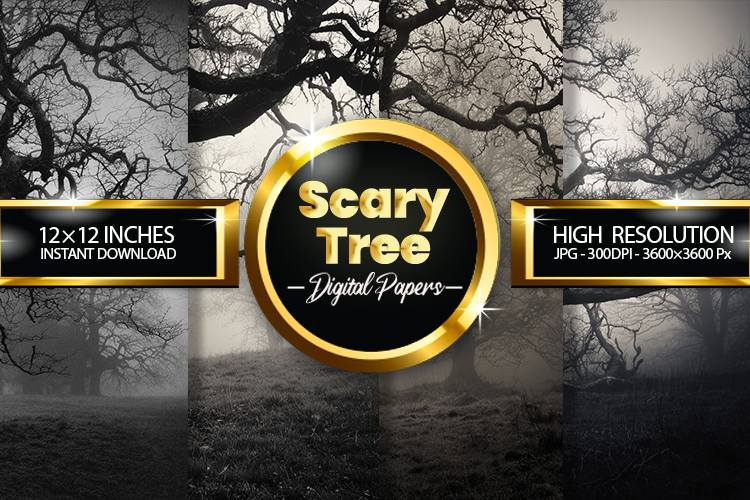 Scary Tree Digital Papers - 04 Variations