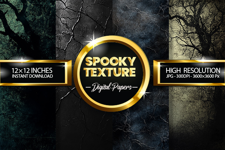 Spooky Texture Digital Papers - 04 Variations