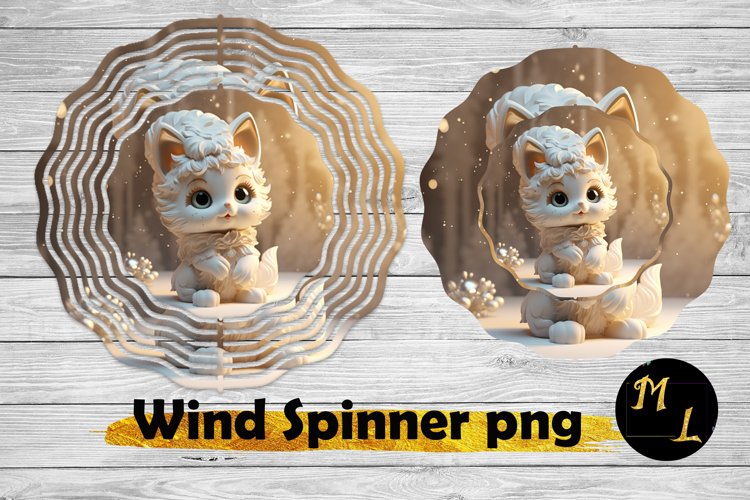 Kitty Wind Spinner ,Christmas Kitty Wind Spinner wrap example image 1