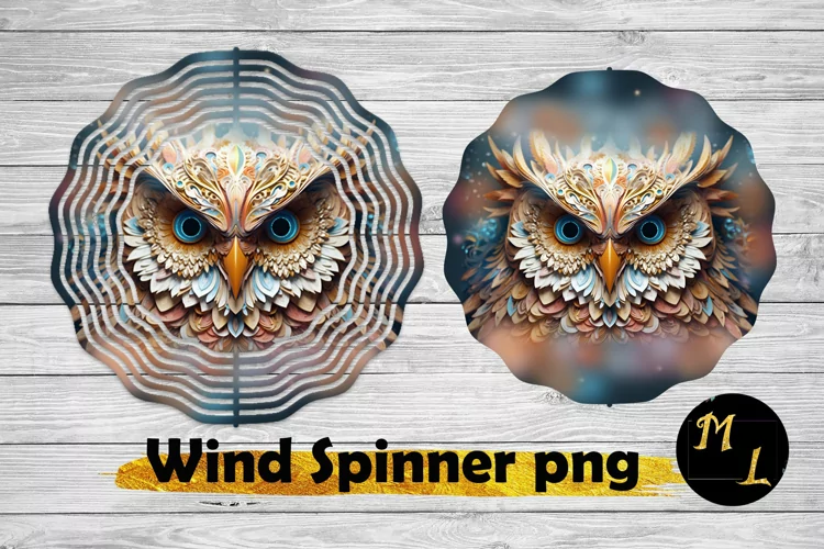 Owl Wind Spinner sublimation,3D Owl Wind Spinner
