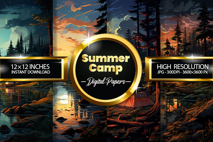 Summer Camp Digital Papers - 04 Variations
