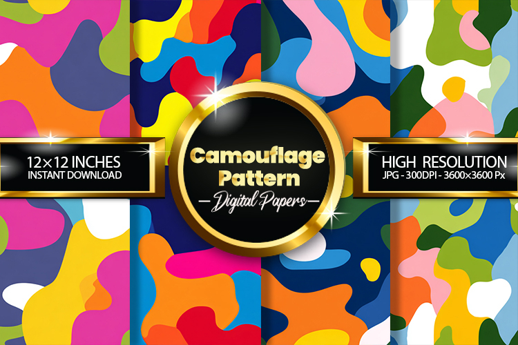 Camouflage Digital Papers - 04 Variations