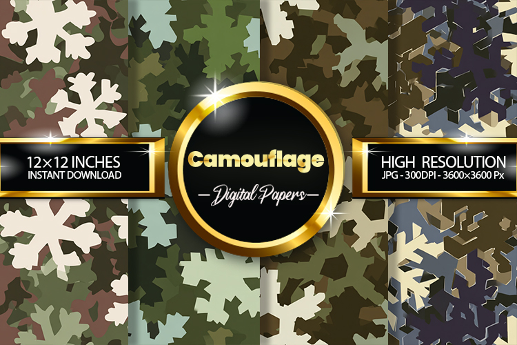 Camouflage Digital Papers - 04 Variations