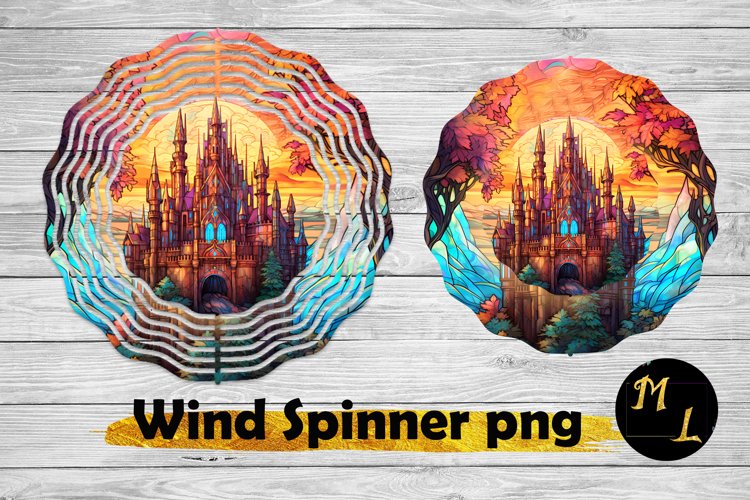 Castle Wind Spinner design,Stained Glass Wind Spinner