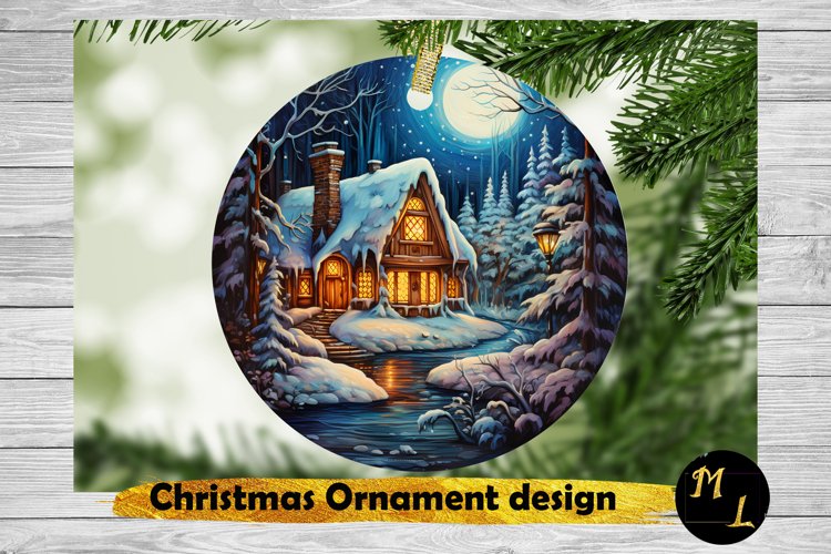 Christmas House Ornament Sublimation,3d Christmas Ornament